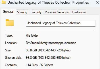 27GB Size Reduction at Uncharted: Legacy of Thieves Collection .